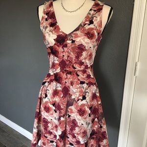 Forever 21 floral fit and flare dress